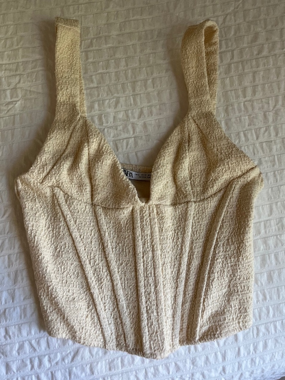 Zara White and Cream Corset size Small